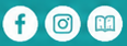 Facebook, Instagram and book social icons